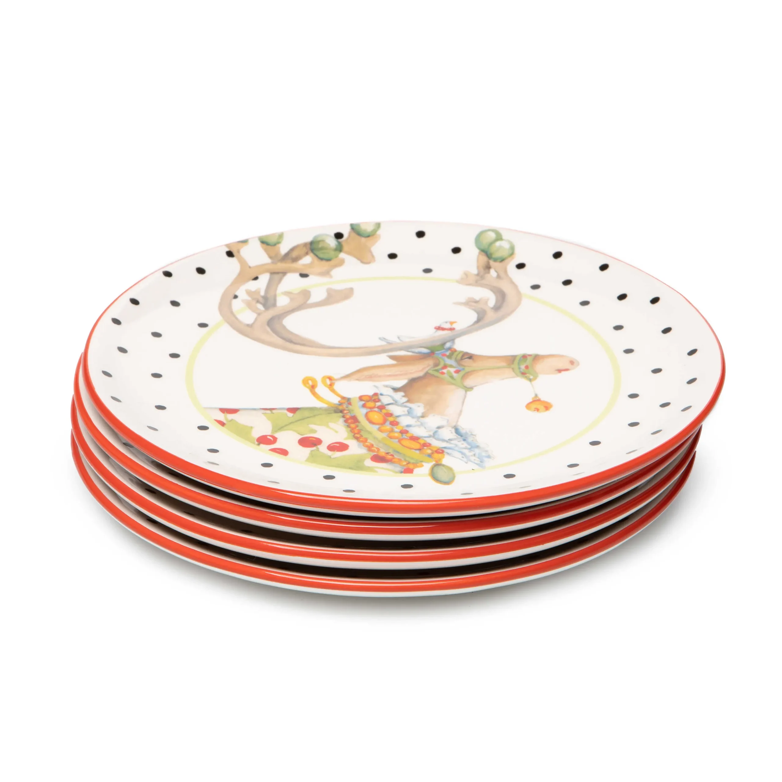 Patience Brewster Dash Away Dessert Plates - Set Of 4|MacKenzie-Childs Online