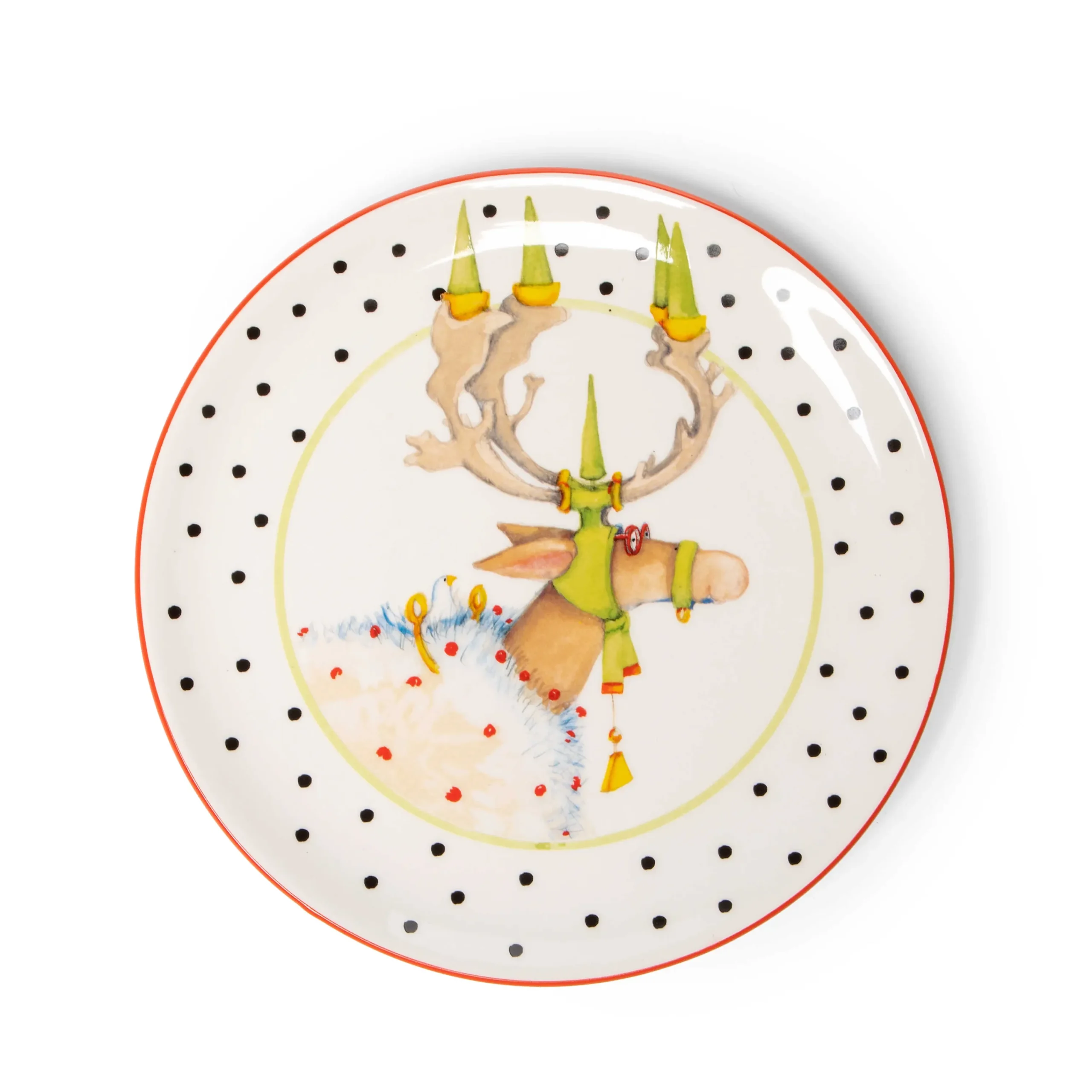 Patience Brewster Dash Away Dessert Plates - Set Of 4|MacKenzie-Childs Online
