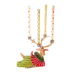 Patience Brewster Dash Away Sitting Prancer Reindeer Candelabra|MacKenzie-Childs Discount