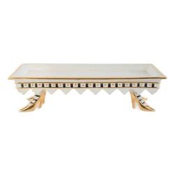 Patience Brewster High Heel Shoe Serving Tray - Ivory & Gold|MacKenzie-Childs Discount