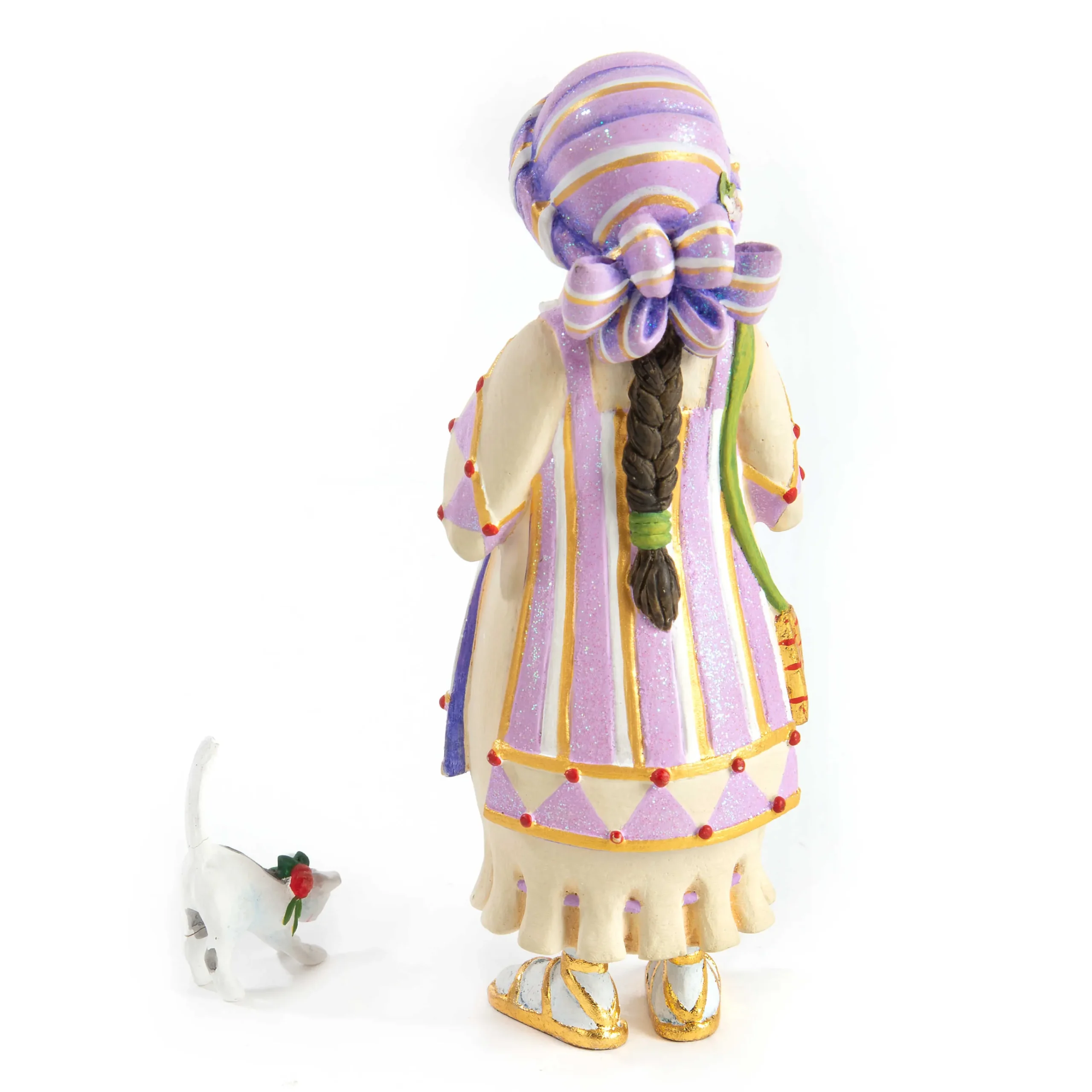Patience Brewster Nativity Piping Girl With Kitten Figures|MacKenzie-Childs Hot