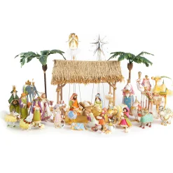 Patience Brewster Nativity Piping Girl With Kitten Figures|MacKenzie-Childs Hot
