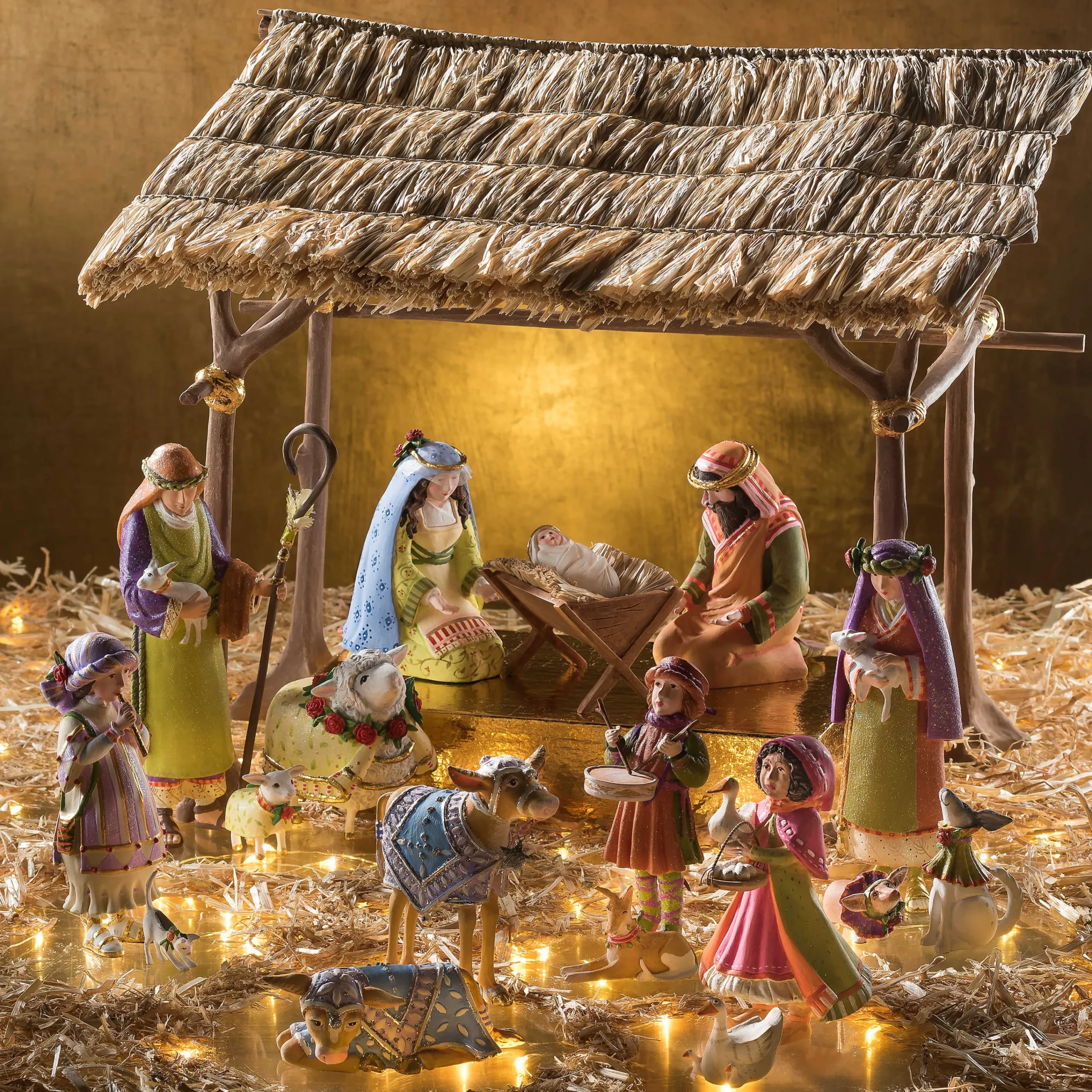 Patience Brewster Nativity Shepherdess With Dog Figures|MacKenzie-Childs Best