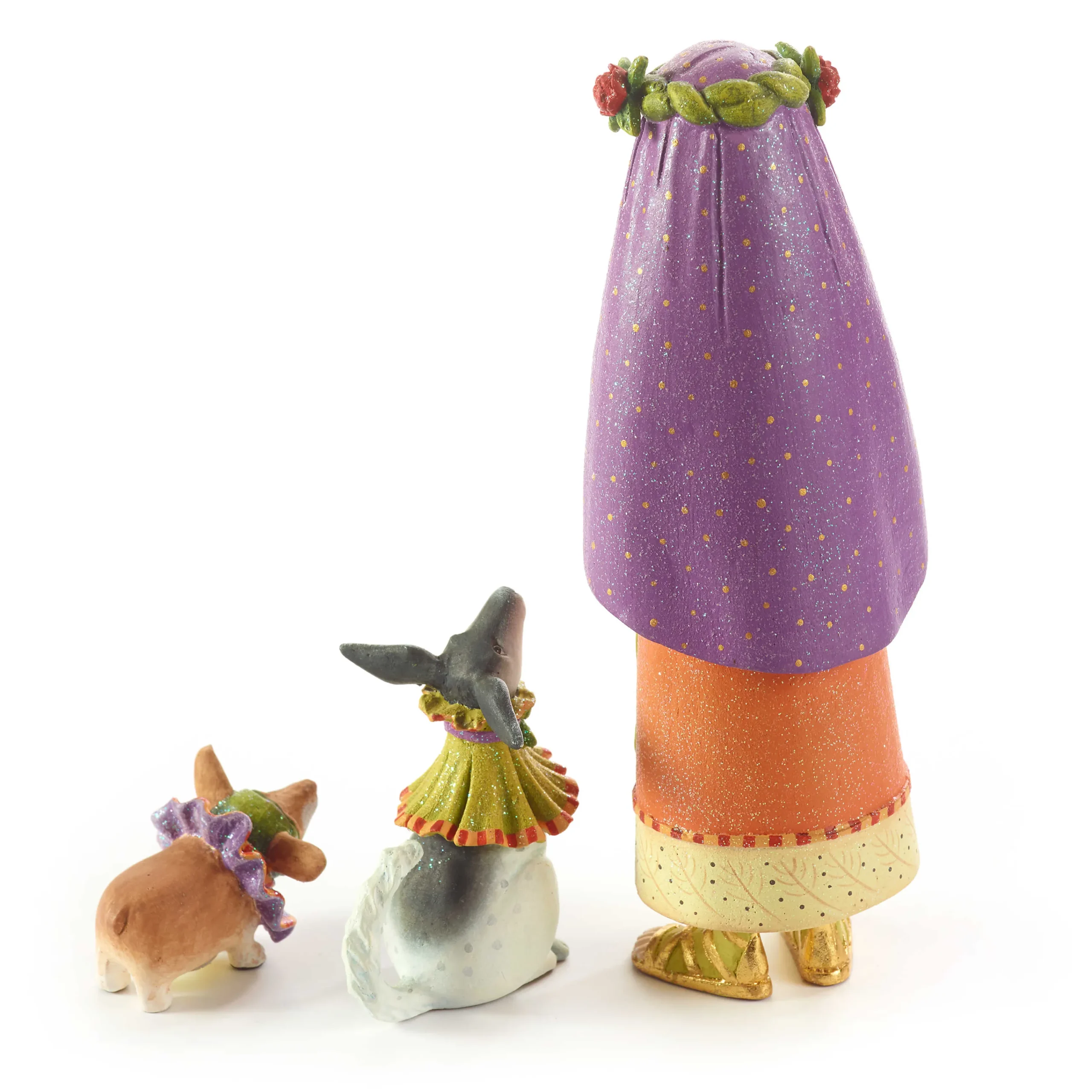 Patience Brewster Nativity Shepherdess With Dog Figures|MacKenzie-Childs Best