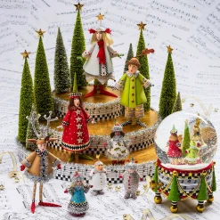 Patience Brewster Pearl With Red Bows Holiday Caroler Figure|MacKenzie-Childs Clearance