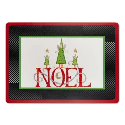 Patience Brewster Season'S Greetings! Cork Back Placemats - Set Of 4|MacKenzie-Childs Discount