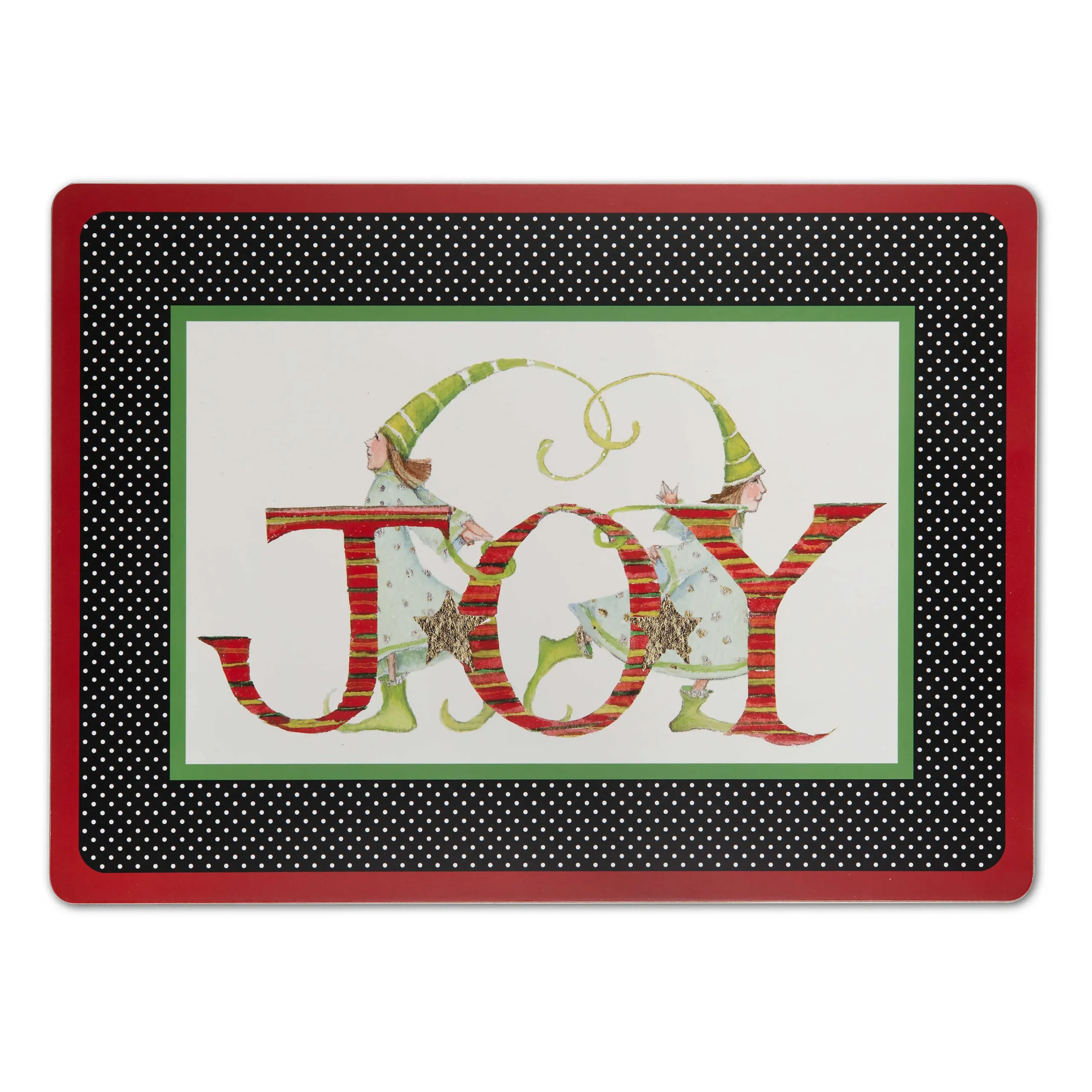 Patience Brewster Season'S Greetings! Cork Back Placemats - Set Of 4|MacKenzie-Childs Discount