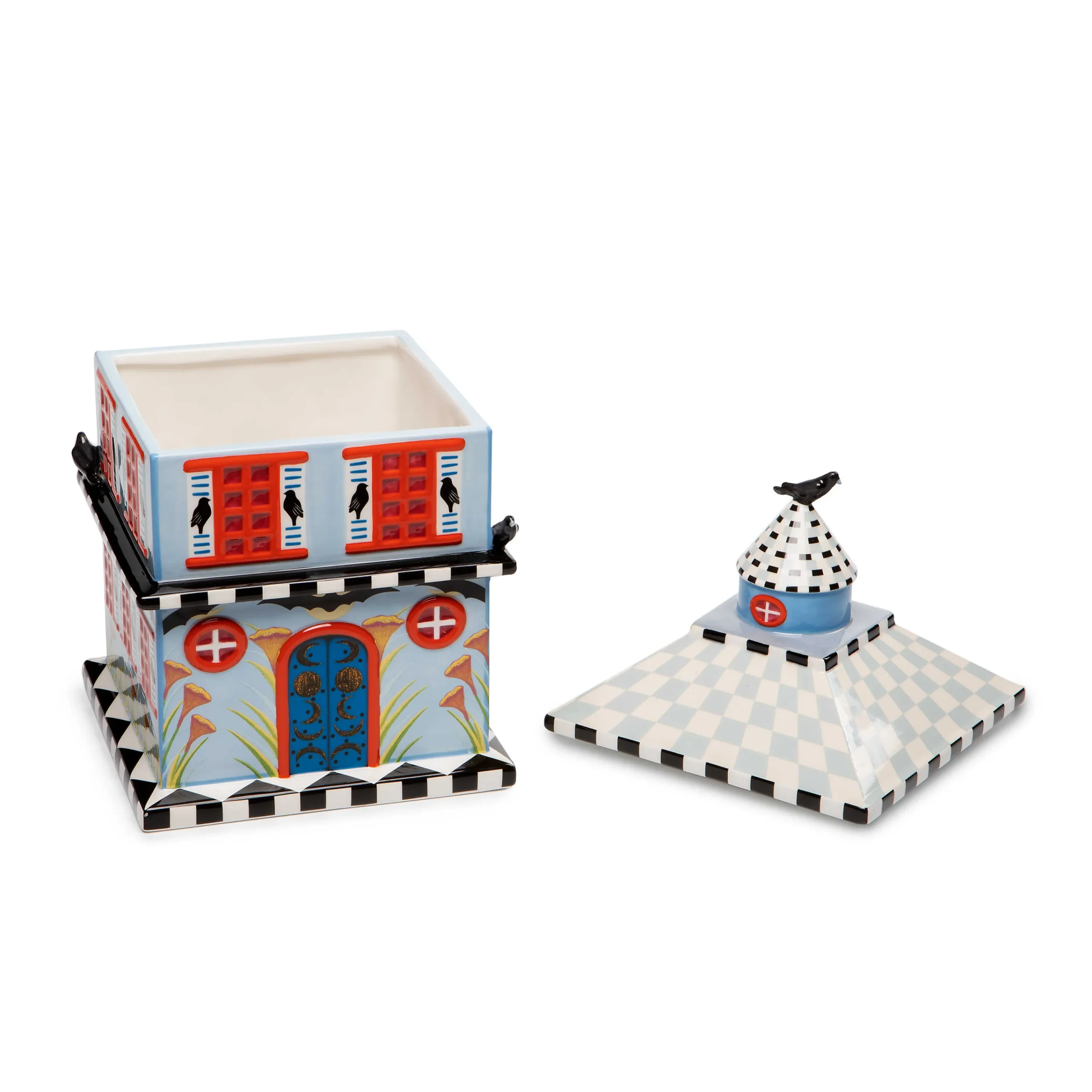 Patience Brewster Spooky House Cookie Jar|MacKenzie-Childs Online