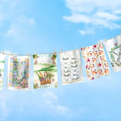Peaches & Anemones Dish Towel|MacKenzie-Childs Outlet