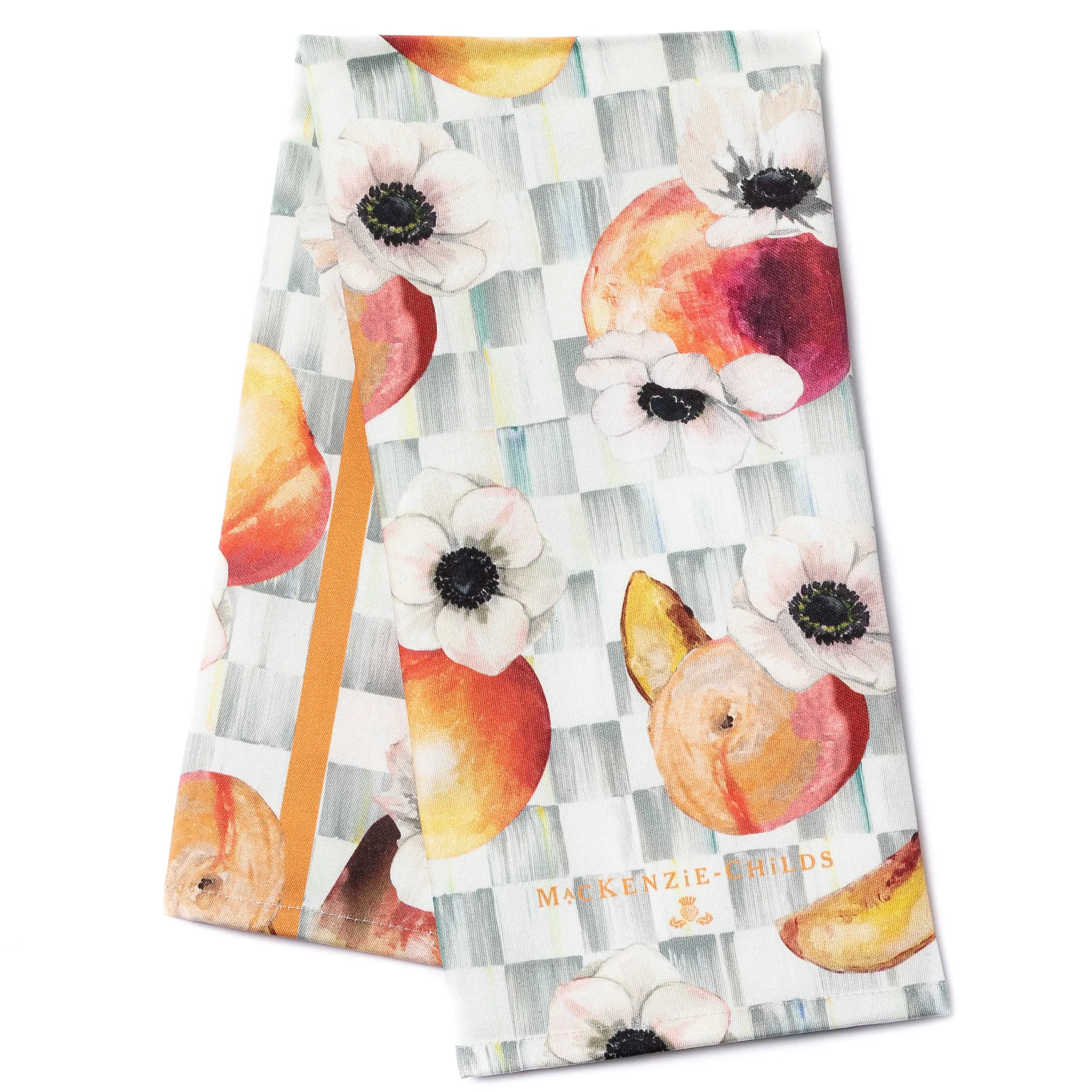 Peaches & Anemones Dish Towel|MacKenzie-Childs Outlet
