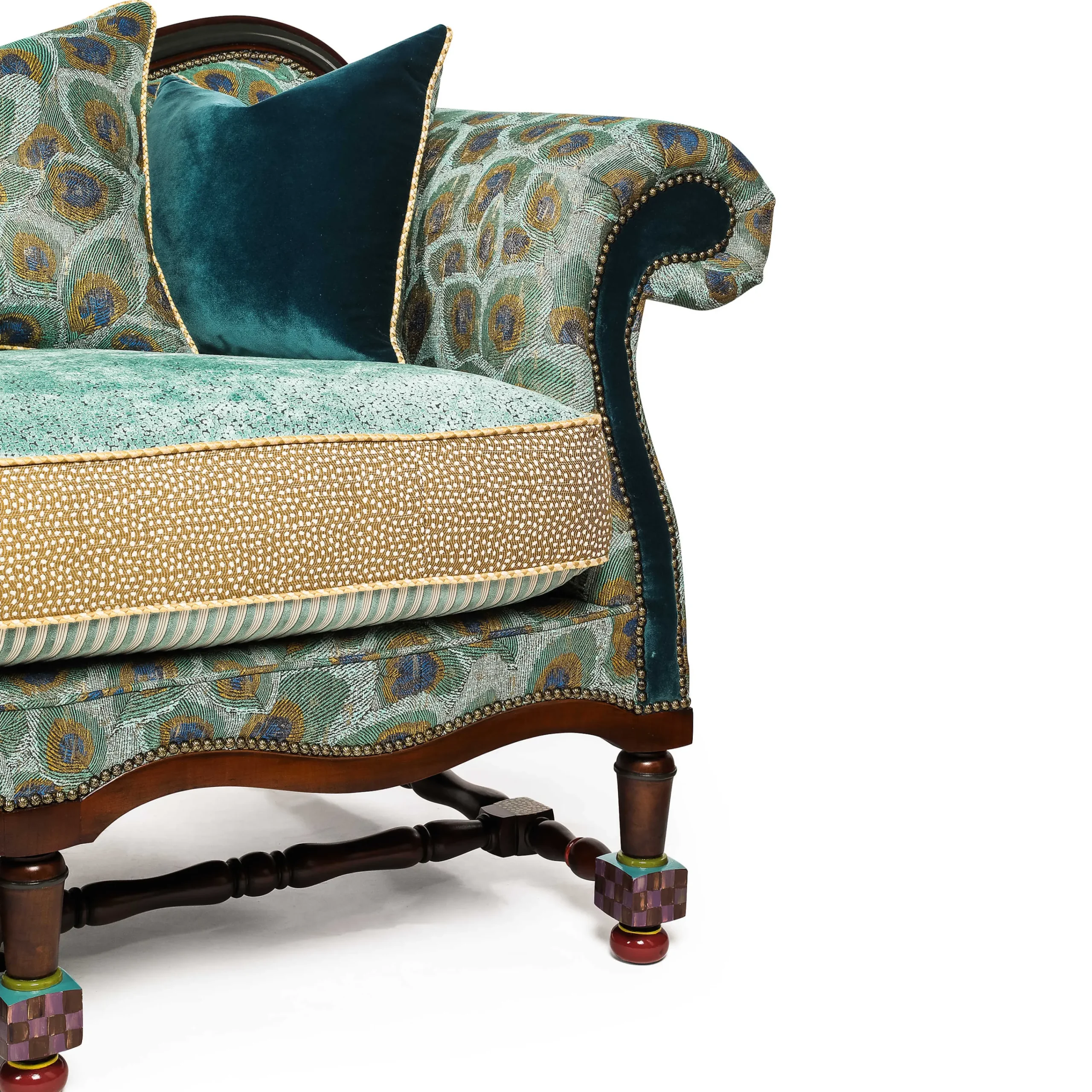 Peacock Sofa|MacKenzie-Childs Clearance