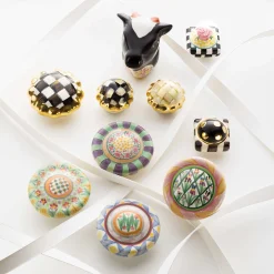 Petit Four Round Knob - Courtly Check|MacKenzie-Childs Discount
