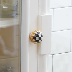 Petit Four Round Knob - Courtly Check|MacKenzie-Childs Discount