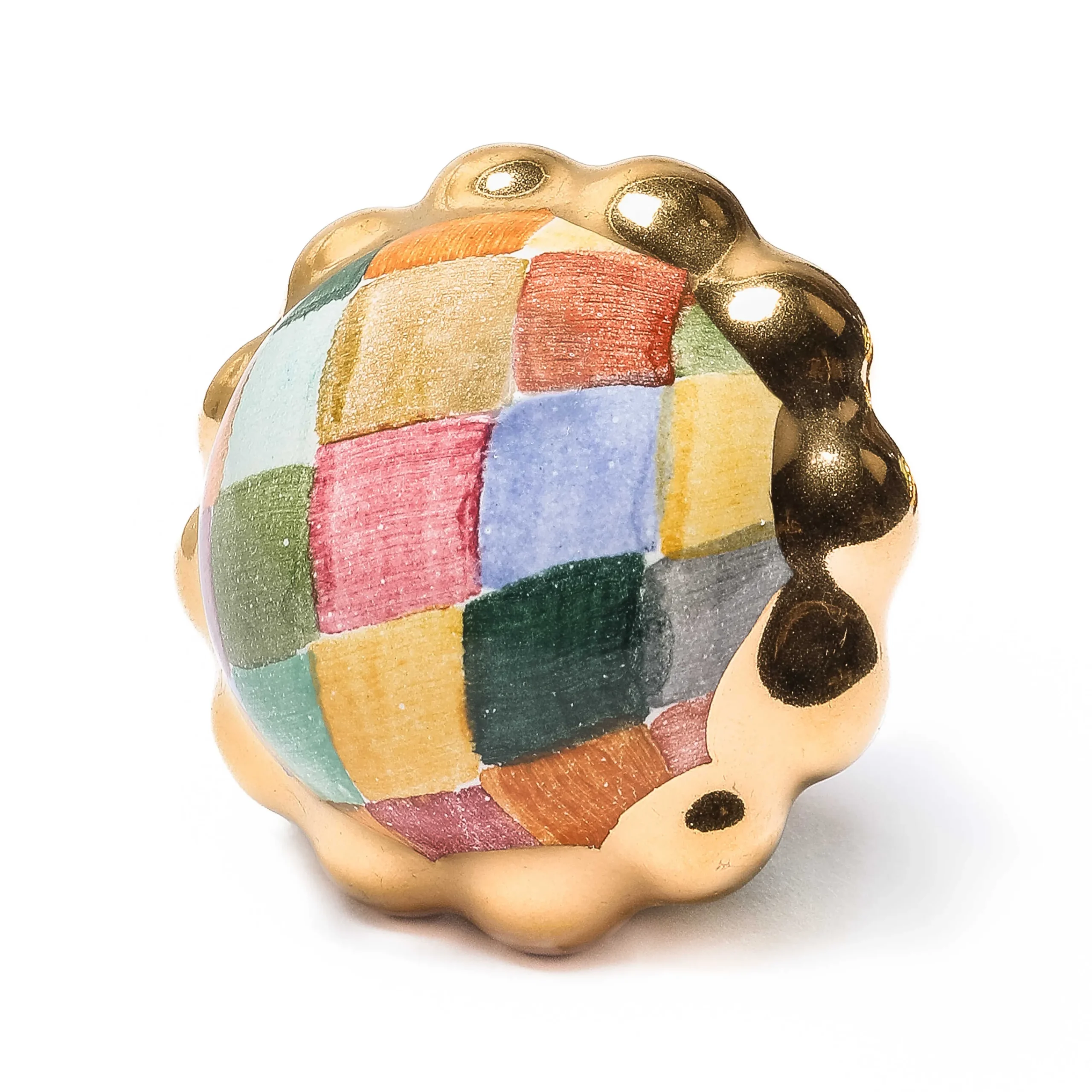 Petit Four Round Knob - Harlequin|MacKenzie-Childs Clearance