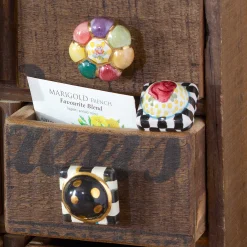 Petit Four Square Knob - Courtly Check|MacKenzie-Childs Discount