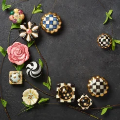Petit Four Square Knob - Courtly Check|MacKenzie-Childs Discount