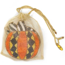 Polka Pumpkin Beaded Coasters - Set Of 4|MacKenzie-Childs Sale