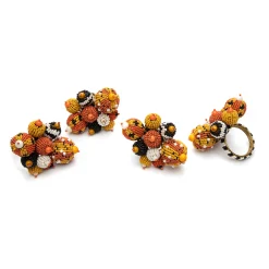 Polka Pumpkin Napkin Rings - Set Of 4|MacKenzie-Childs Hot