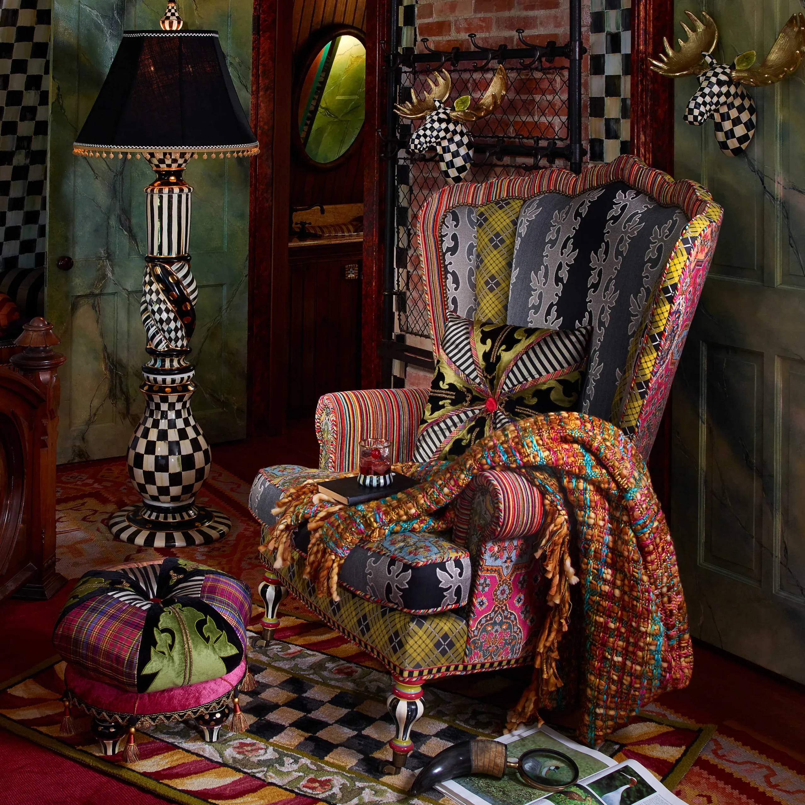 Portobello Road Square Pillow|MacKenzie-Childs Discount