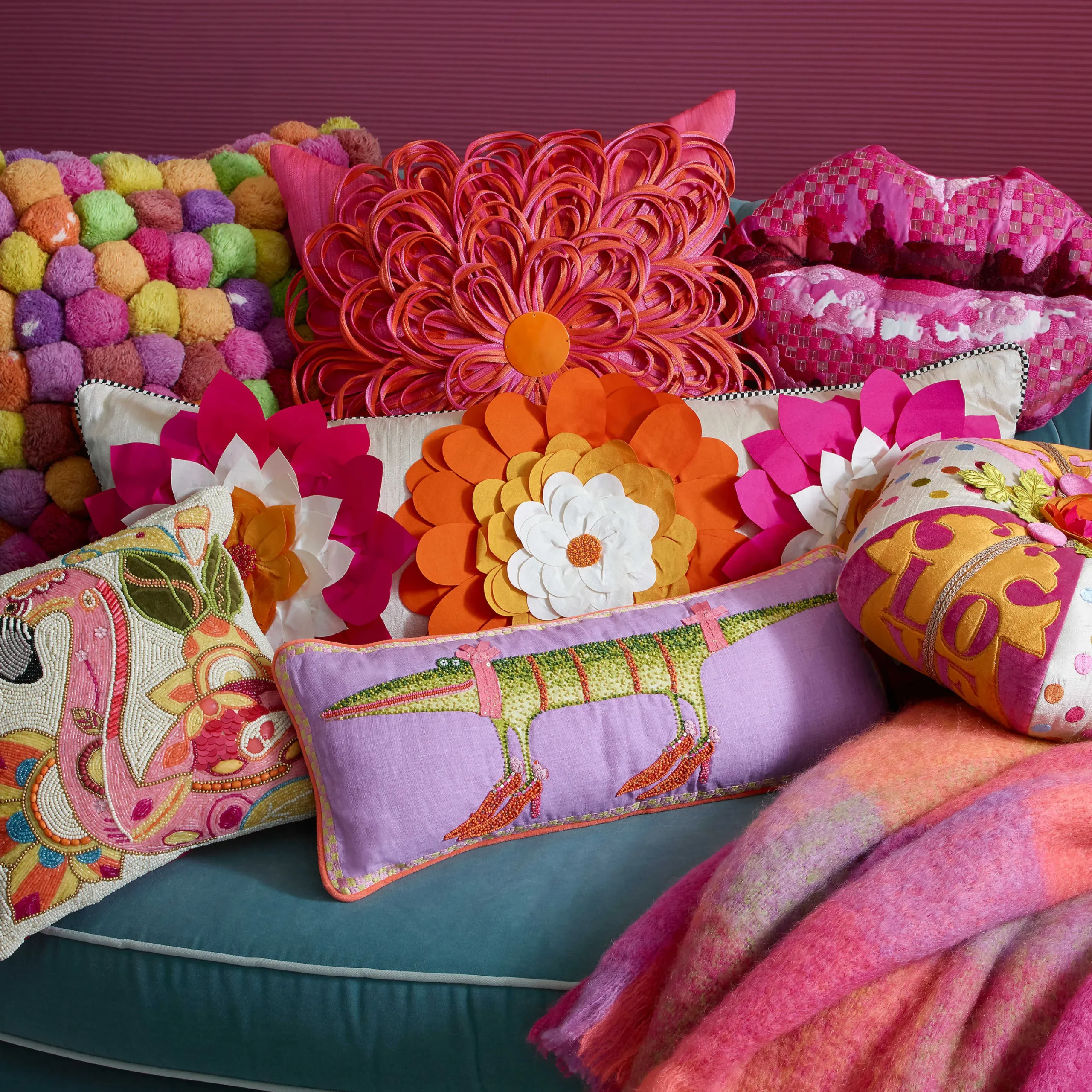 Pucker Up Pillow|MacKenzie-Childs Sale