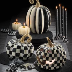 Pyramid Candle Holders - Black & Pearl - Set Of 4|MacKenzie-Childs Discount