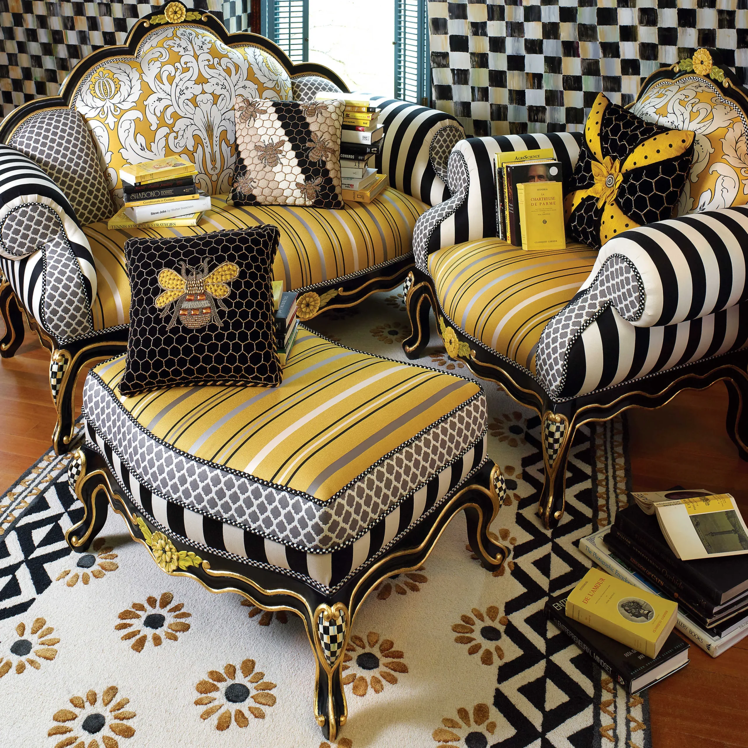 Queen Bee Loveseat|MacKenzie-Childs Clearance