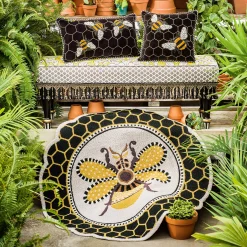Queen Bee Rug - 4' Round|MacKenzie-Childs Sale