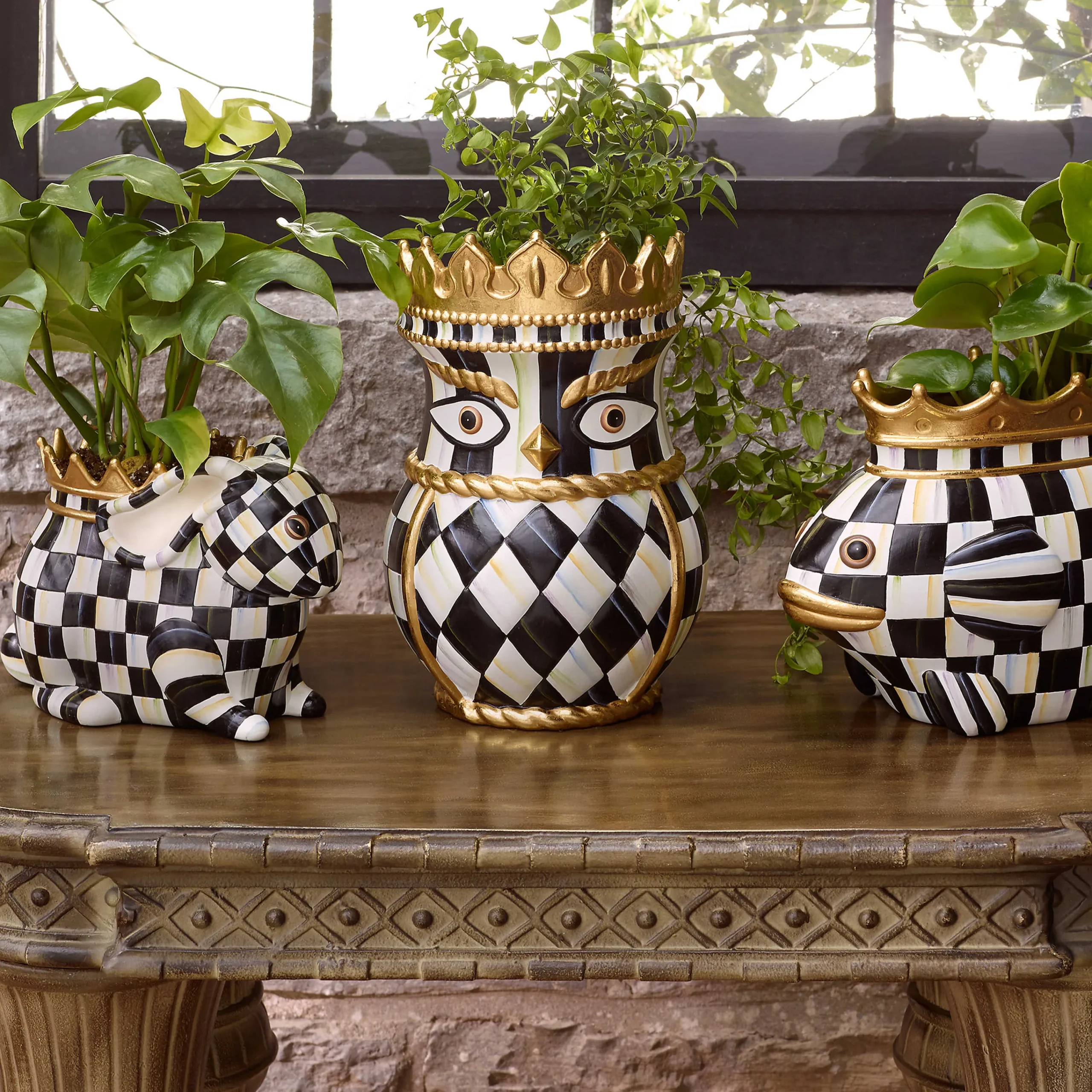 Rabbit Queen Garden Pot|MacKenzie-Childs Sale