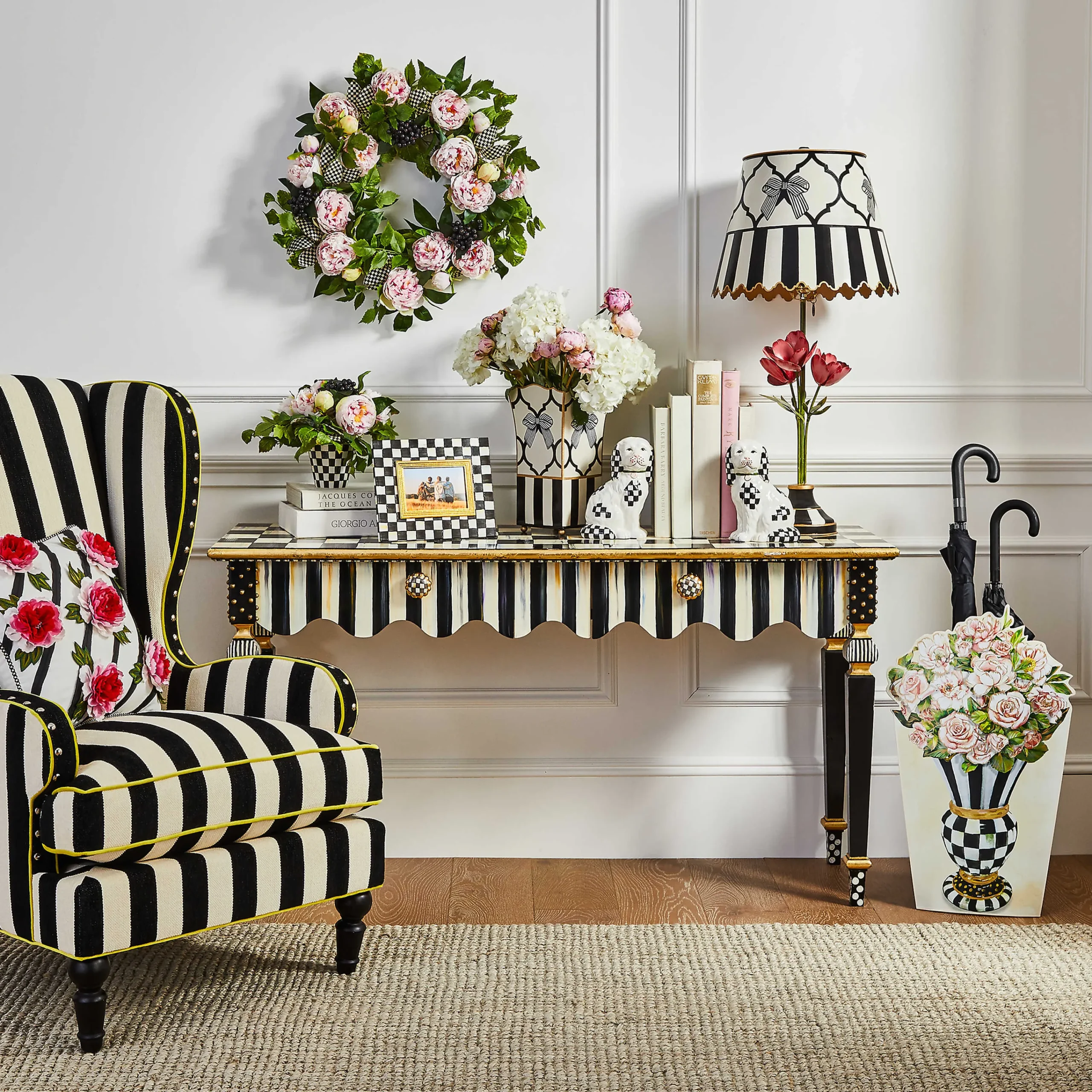 Raindrops & Roses Umbrella Stand|MacKenzie-Childs Hot