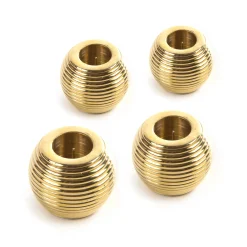 Ribbed Sphere Candle Holders - Gold - Set Of 4|MacKenzie-Childs New