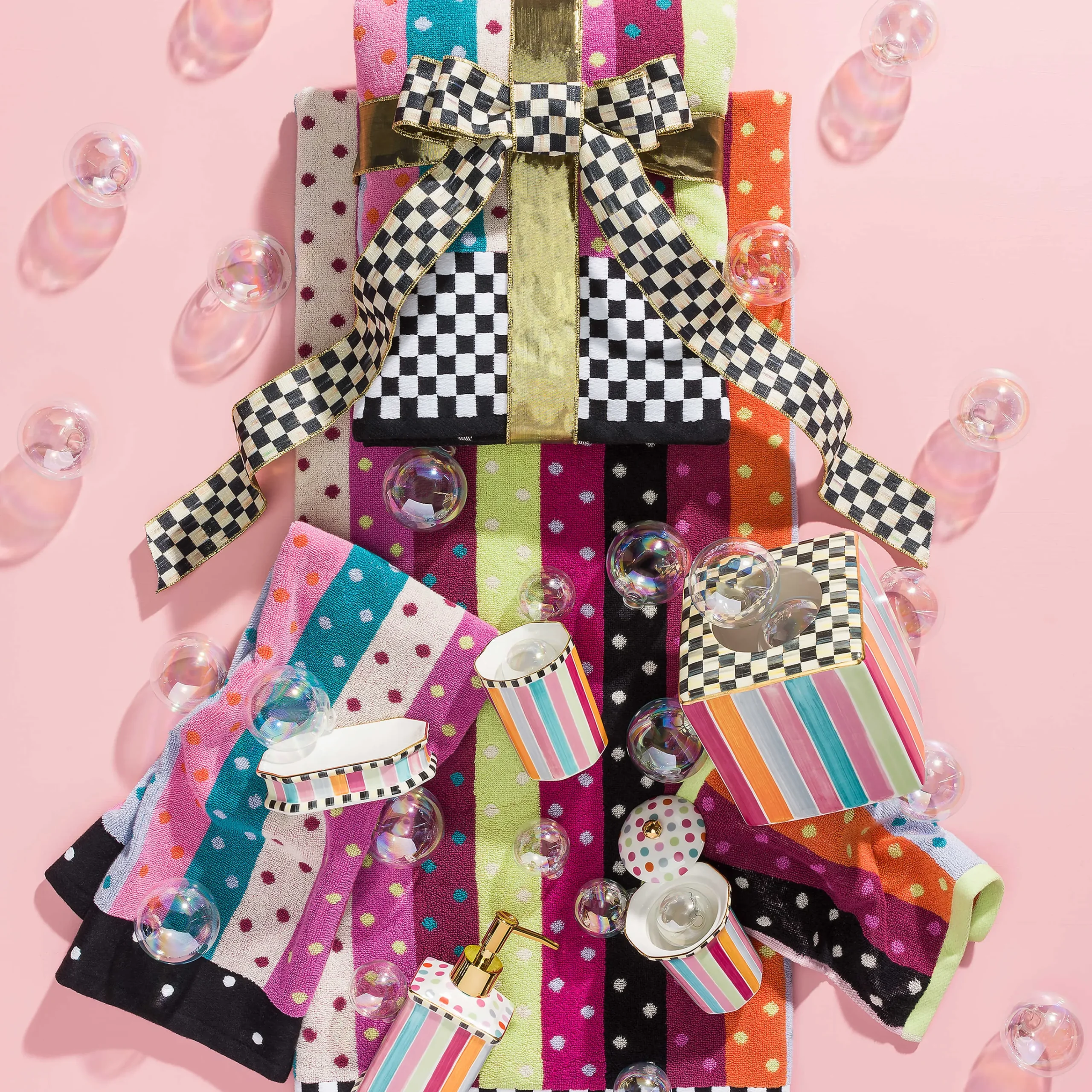 Ribbon & Dot Boutique Tissue Box Holder|MacKenzie-Childs Best