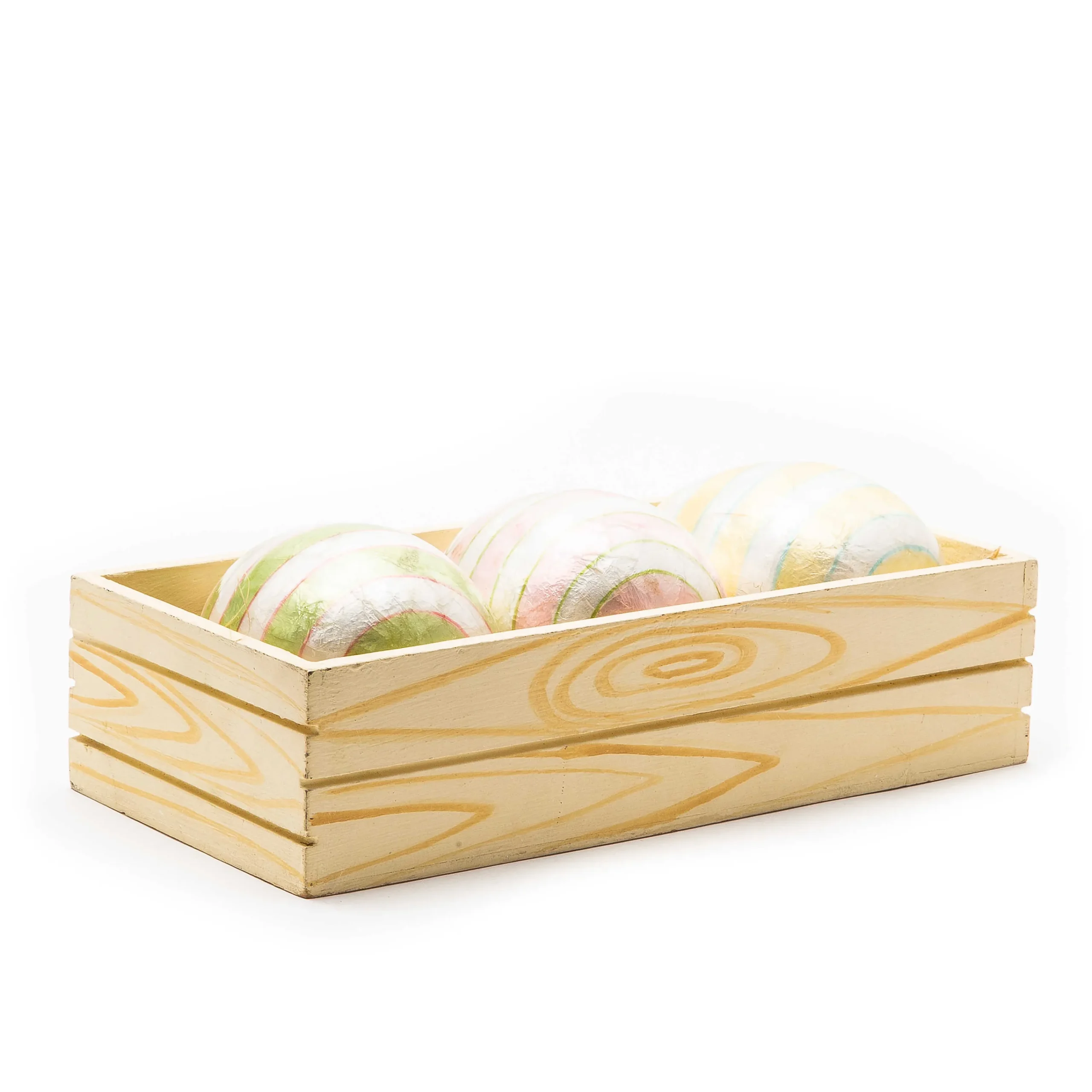 Rose Garden Stripe Eggs - Set Of 3|MacKenzie-Childs Best