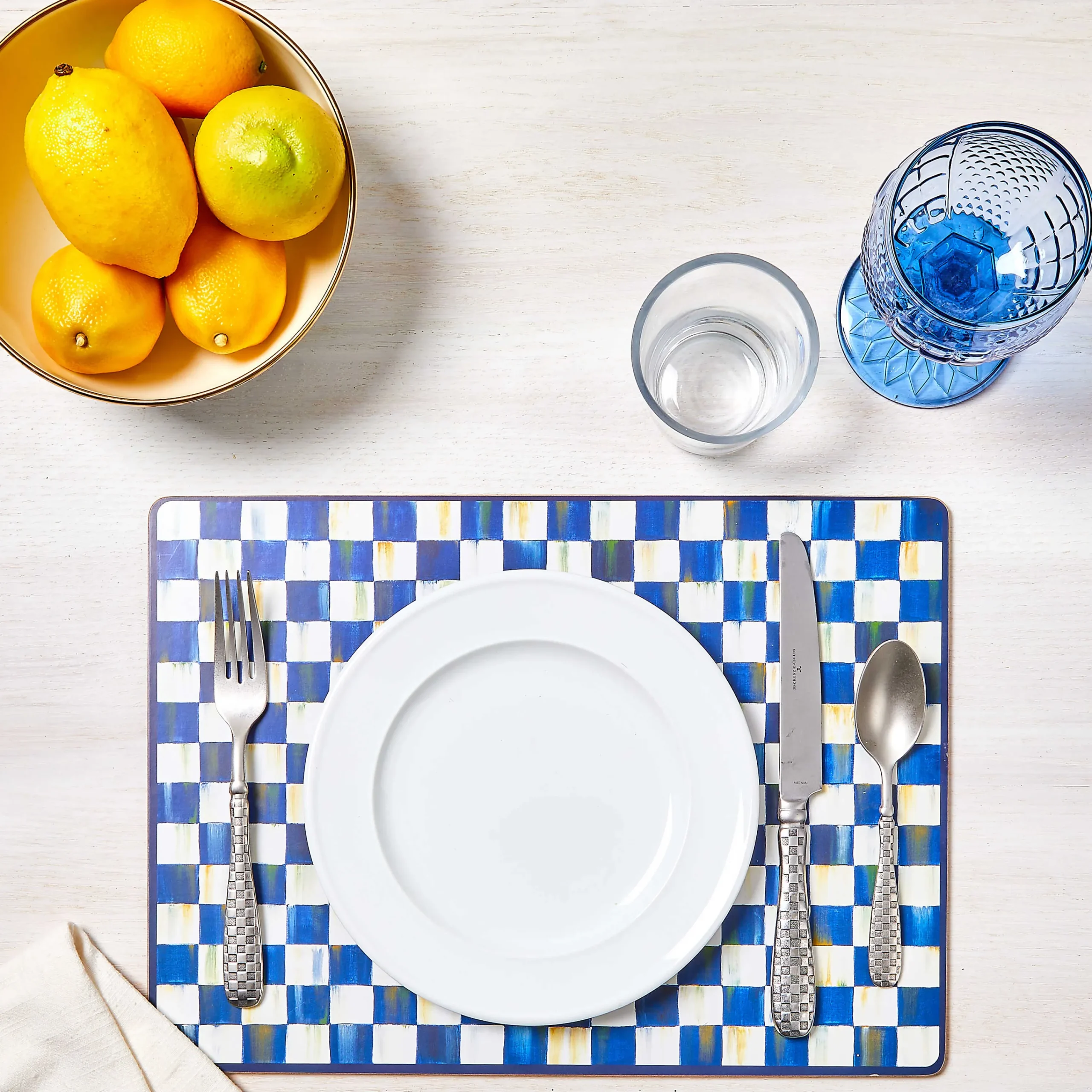 Royal Check Cork Back Placemats - Set Of 4|MacKenzie-Childs Best
