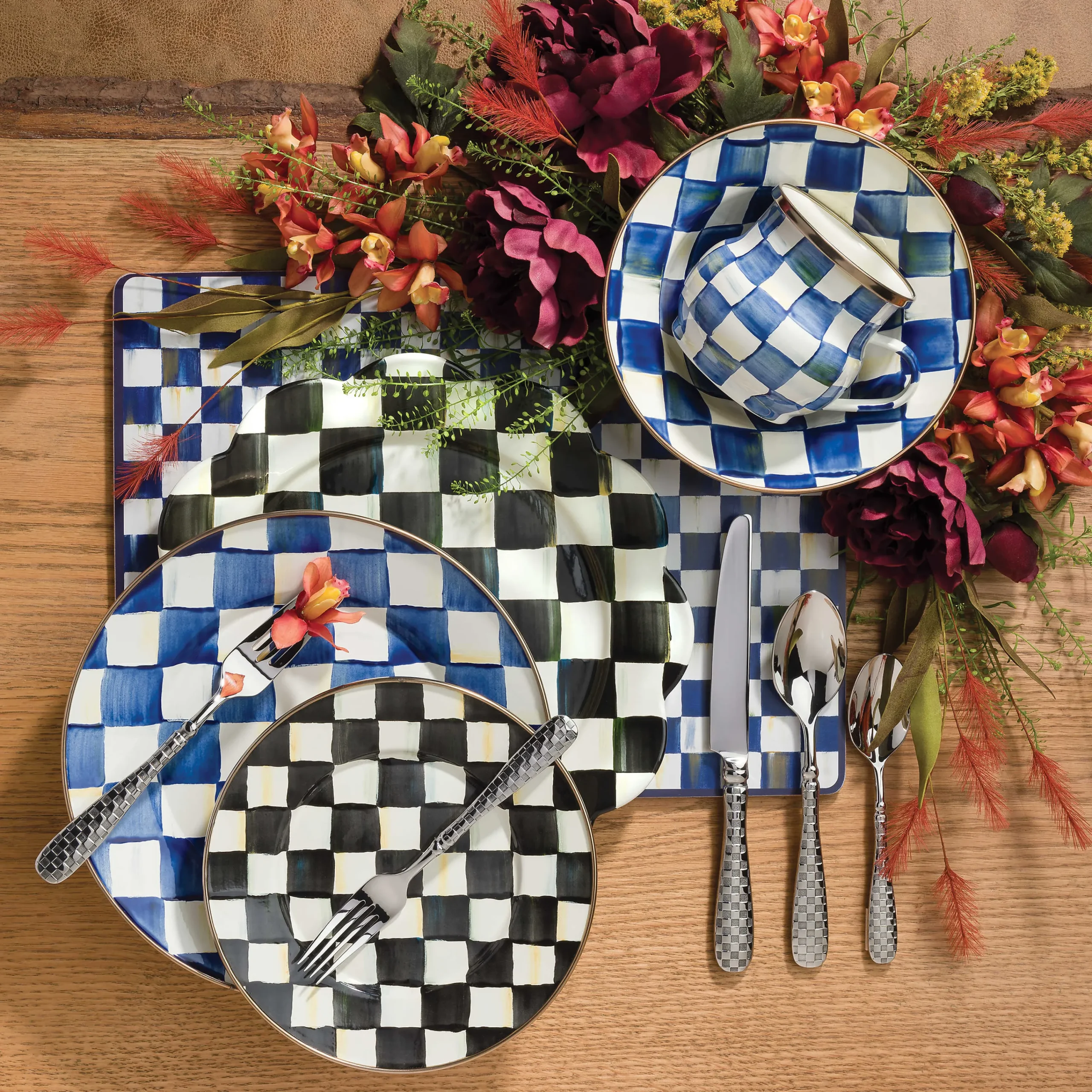 Royal Check Cork Back Placemats - Set Of 4|MacKenzie-Childs Best
