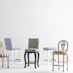 Royal Check Counter Stool|MacKenzie-Childs