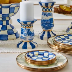 Royal Check Enamel Appetizer Plates - Set Of 4|MacKenzie-Childs New