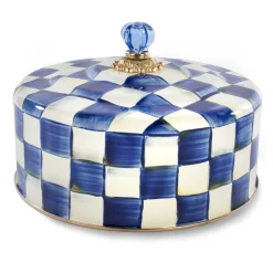 Royal Check Enamel Cake Carrier|MacKenzie-Childs Outlet