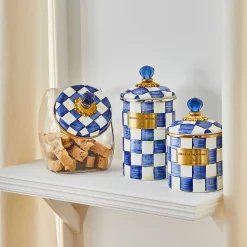 Royal Check Enamel Canister - Large|MacKenzie-Childs Best