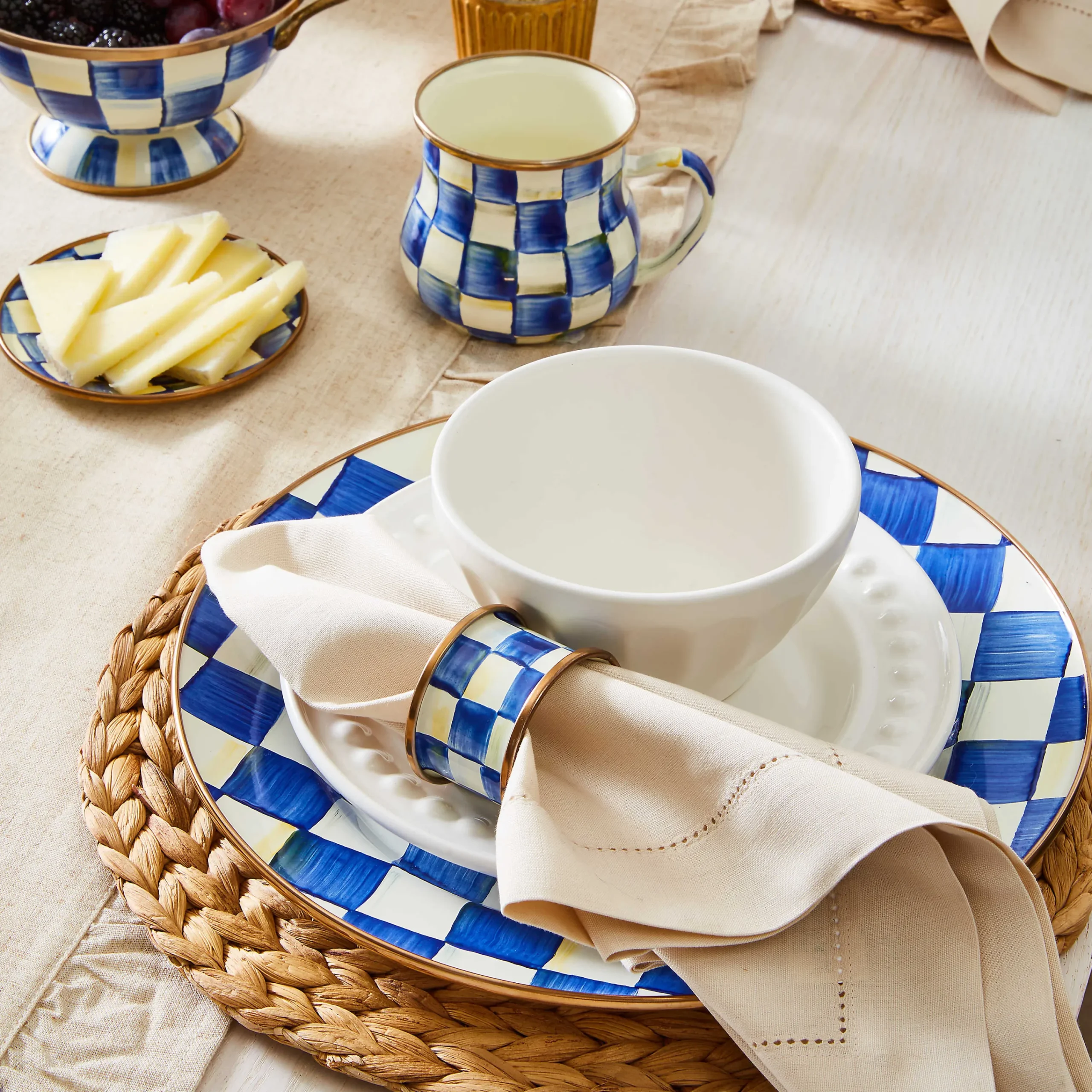 Royal Check Enamel Charger/Plate|MacKenzie-Childs Best