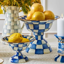 Royal Check Enamel Compote - Small|MacKenzie-Childs Best
