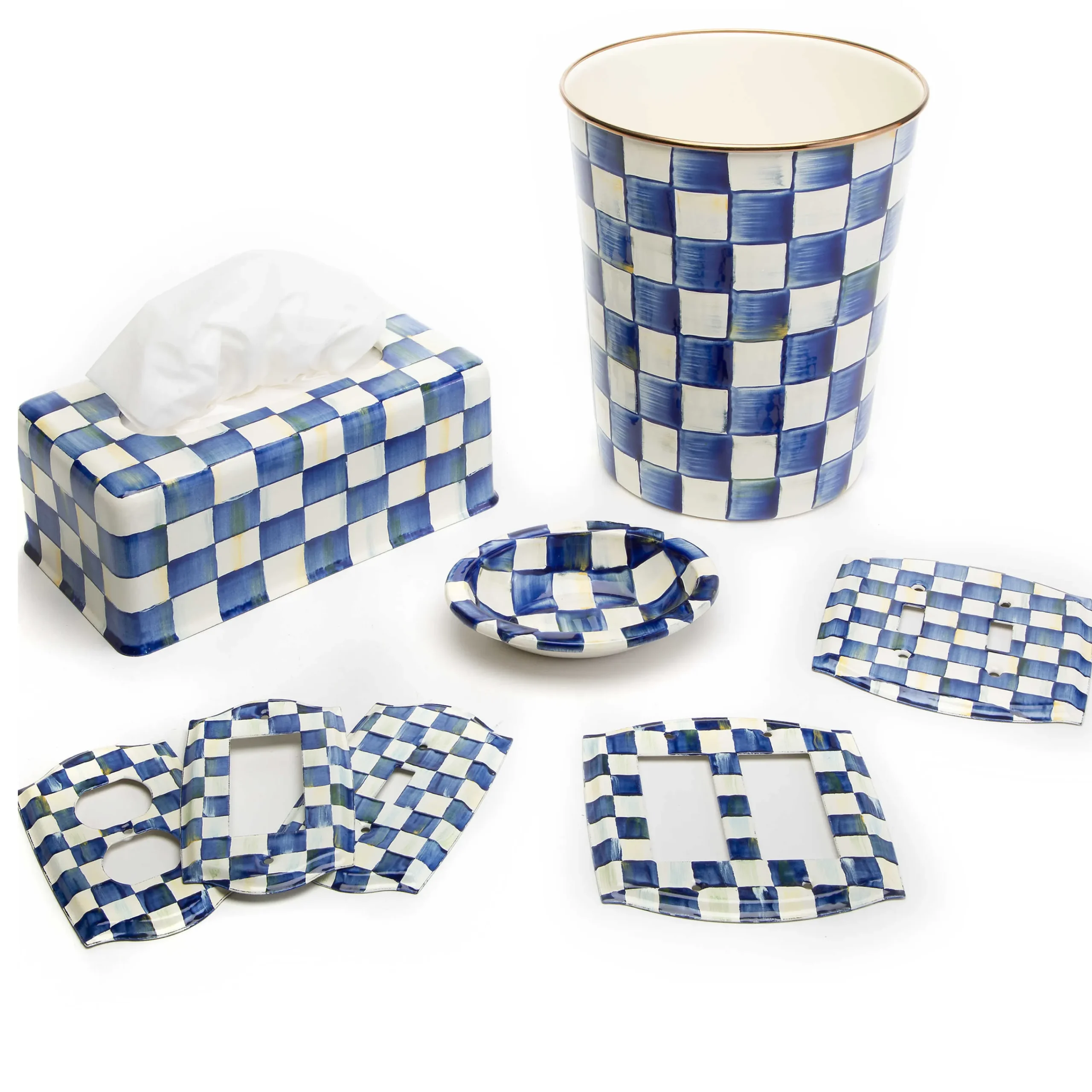 Royal Check Enamel Double Outlet Cover|MacKenzie-Childs Sale