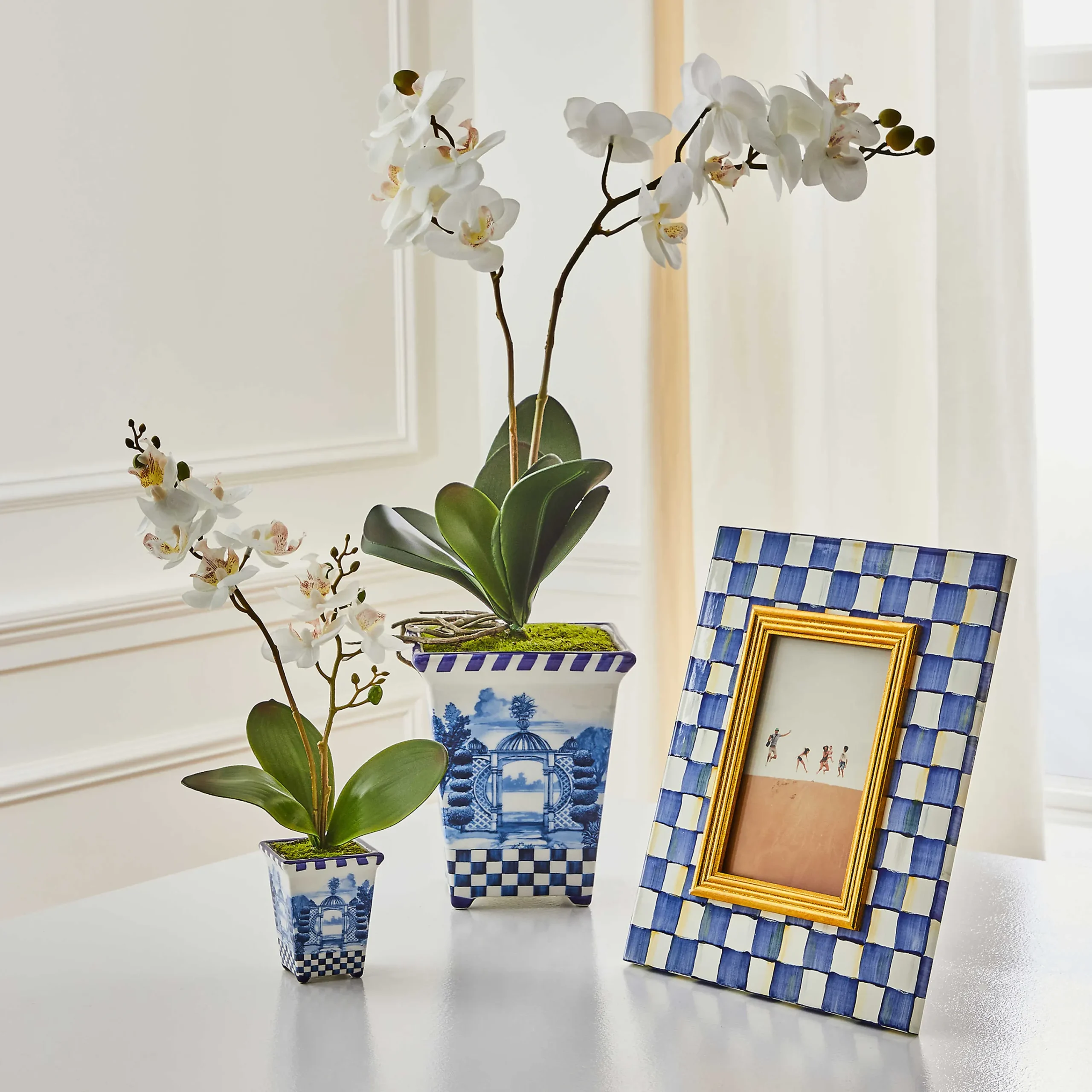 Royal Check Enamel Frame - 4" X 6"|MacKenzie-Childs New