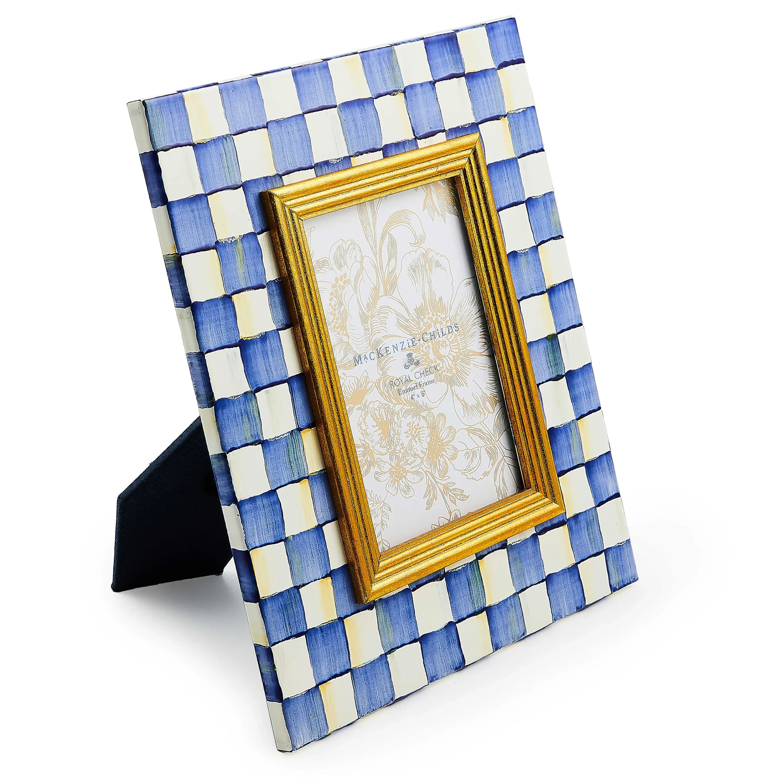Royal Check Enamel Frame - 4" X 6"|MacKenzie-Childs New