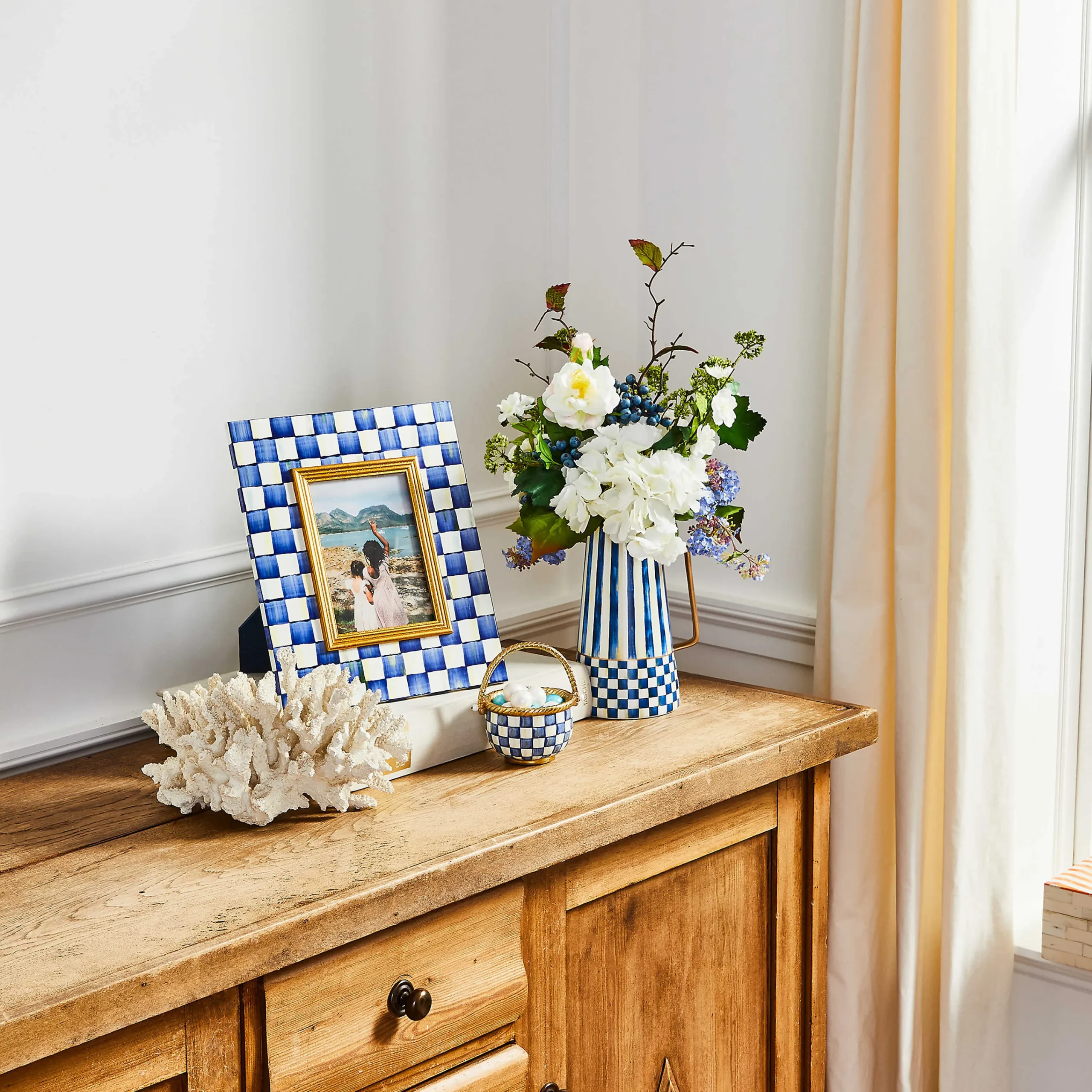 Royal Check Enamel Frame - 5" X 7"|MacKenzie-Childs Online