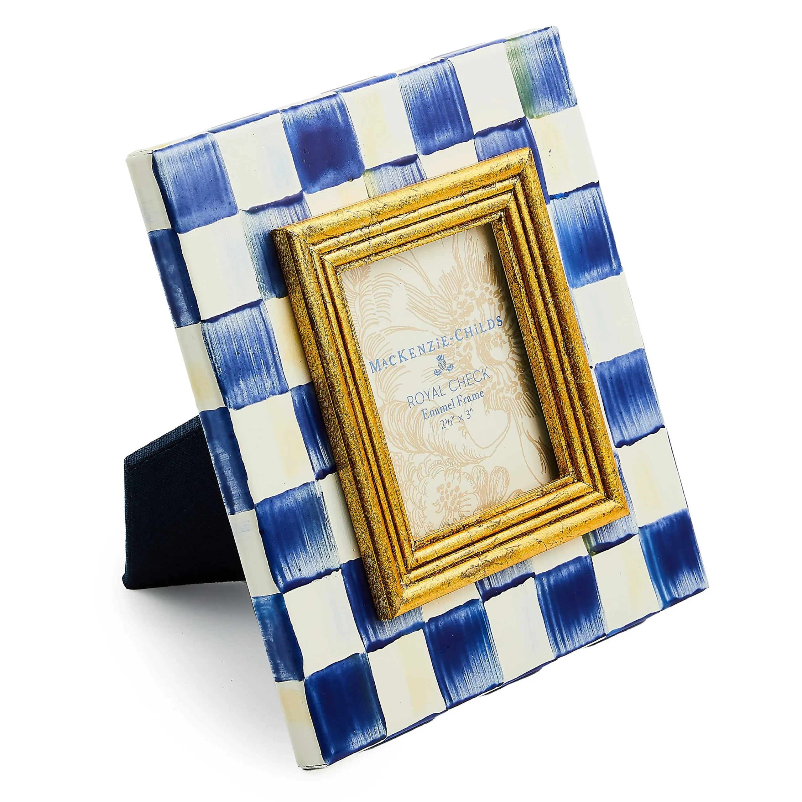 Royal Check Enamel Frame - 2.5" X 3"|MacKenzie-Childs Discount