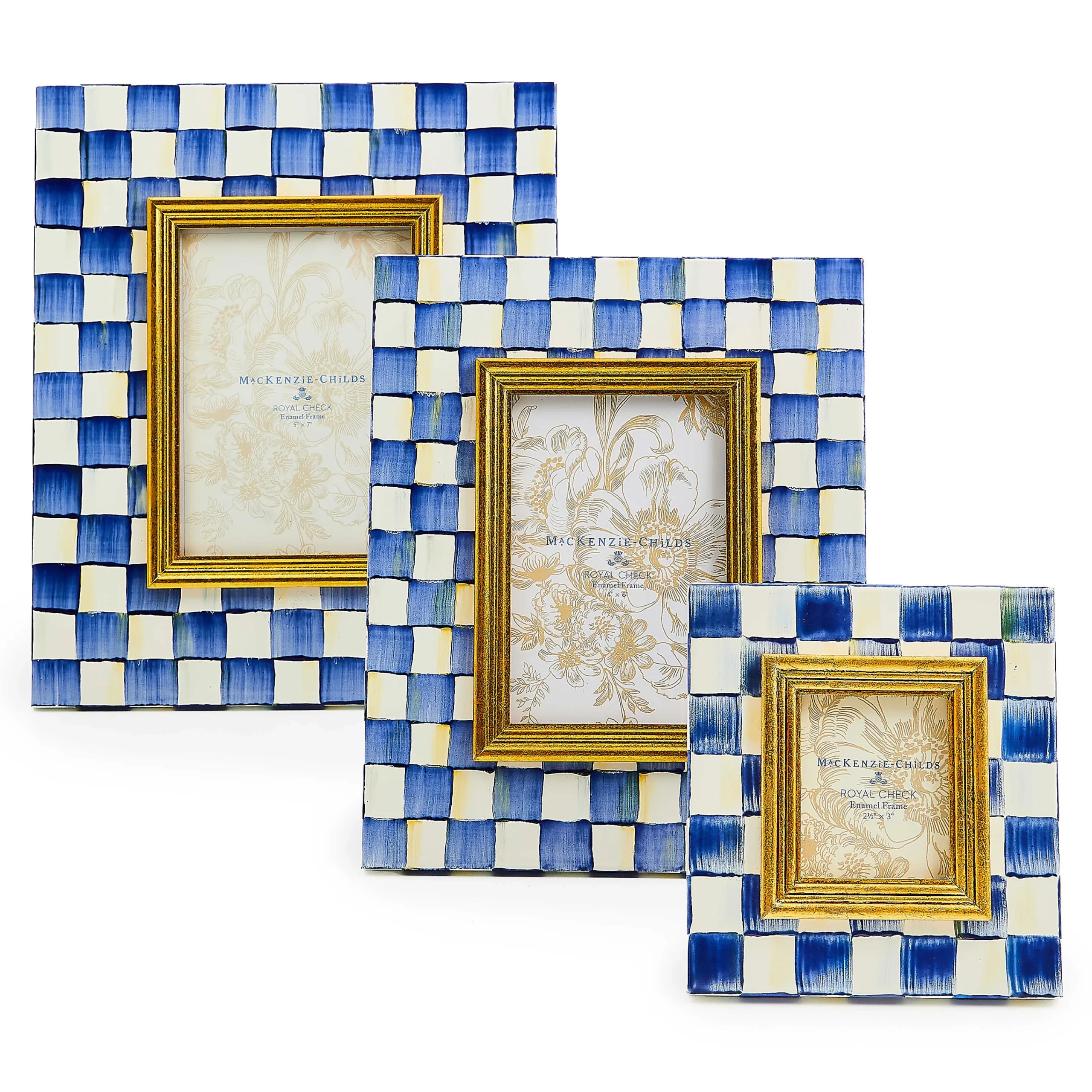 Royal Check Enamel Frame - 2.5" X 3"|MacKenzie-Childs Discount