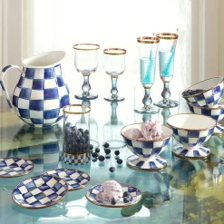 Royal Check Enamel Ice Cream Dish|MacKenzie-Childs Sale