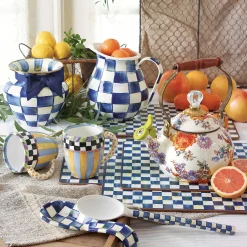 Royal Check Enamel Large Vase|MacKenzie-Childs Discount