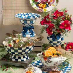 Royal Check Enamel Large Vase|MacKenzie-Childs Discount