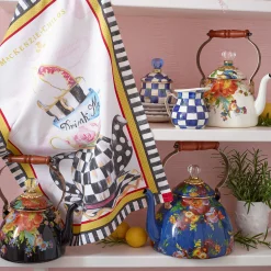 Royal Check Enamel Lidded Sugar Bowl|MacKenzie-Childs